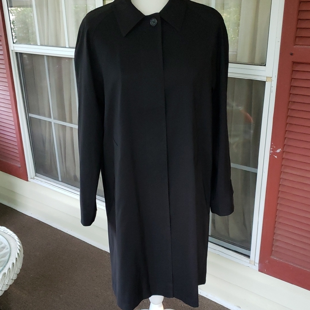 L. L. BEAN Vintage Classic Black Long Coat Dress